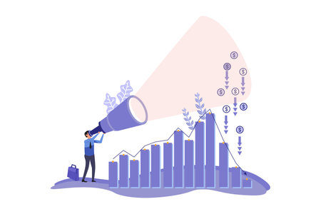 Marketing Risk Management Business Landing Pageのイラスト素材