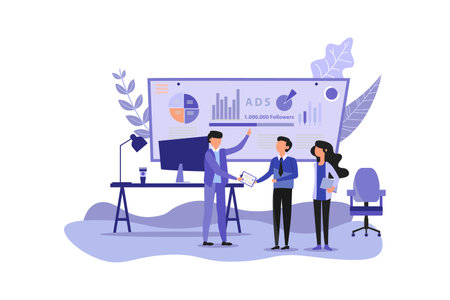 Advertising Campaign Marketing Landing Pageのイラスト素材