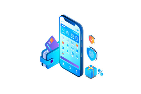 Vector payment credit card isometricのイラスト素材