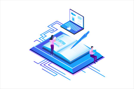 Marketing Creator Isometric Flat Vectorのイラスト素材