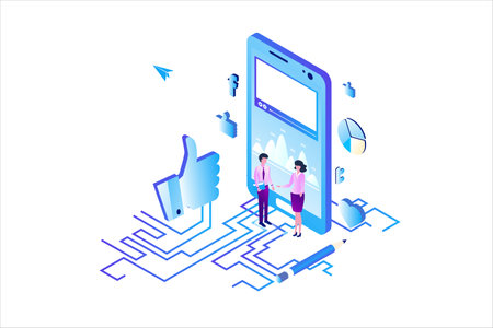 Conversion Marketing Isometric Flat Vectorのイラスト素材