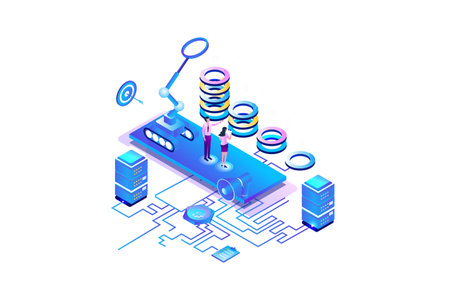 Marketing Research Isometric Conceptのイラスト素材