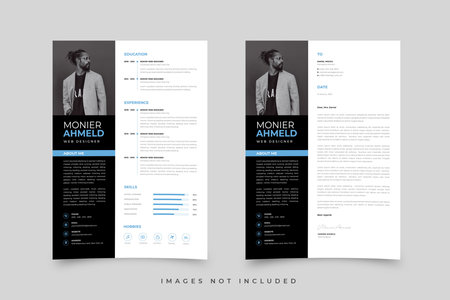 Resume Professional, Resume Portfolio, Modern CV design - Vectorのイラスト素材