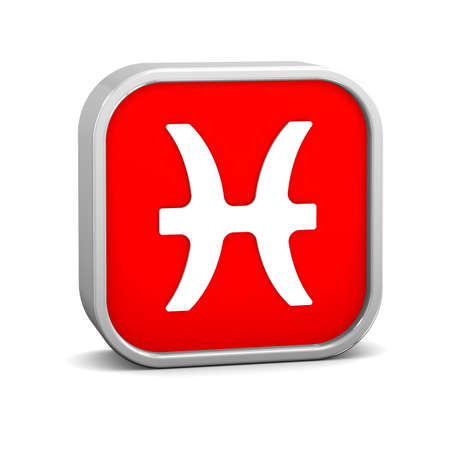 Zodiac pisces sign on a white background. Part of a series.の写真素材