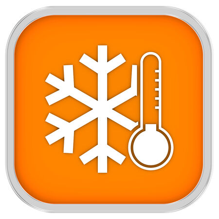 Low temperature sign on a white background. Part of a series. の写真素材