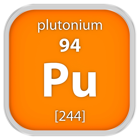 Plutonium material on the periodic table. Part of a series.の写真素材