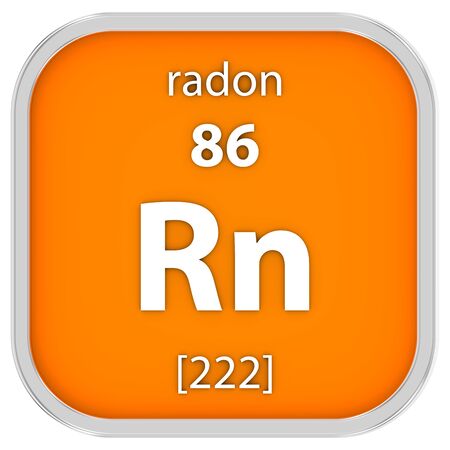 Radon material on the periodic table. Part of a series.の写真素材