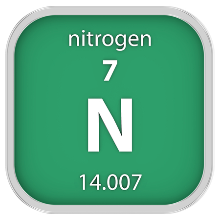 Nitrogen material on the periodic tableの写真素材
