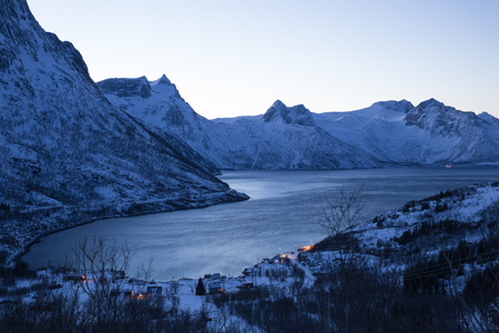 Norway in winter trip to Senja near Tromsoの写真素材