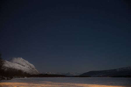 Norway in winter trip near Tromsoの写真素材