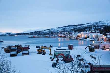 Norway in winter trip to the island Kvaloya near Tromso