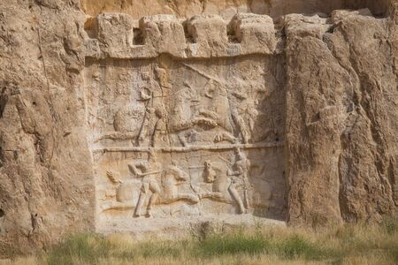 Naqsh-e Rostam, ancient necropolis located about 12 km northwest of Persepolis, in Fars Province, Iran.のeditorial素材