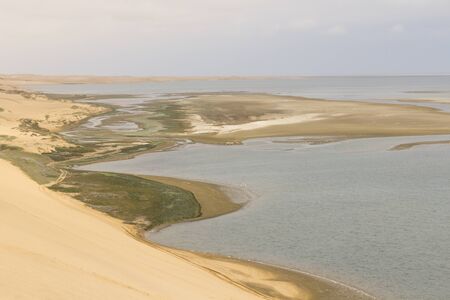 Trip on the coast of Namibia, through the sand dunes, from Walvis Bay to Sandwich Harbourの写真素材