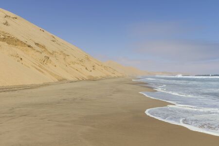 Trip on the coast of Namibia, through the sand dunes, from Walvis Bay to Sandwich Harbourの写真素材