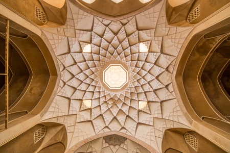 KASHAN, IRAN - MAY 2, 2015: view of the Traditional house Khan-e Abbasian, a bewildering complex of six buildings spread over several levels, in Kashan, Iranのeditorial素材