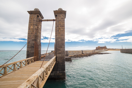 Charco de San Gines, constructed in 1574 to protect the port of Arrecife, Lanzarote, Canary Islands, Spainのeditorial素材
