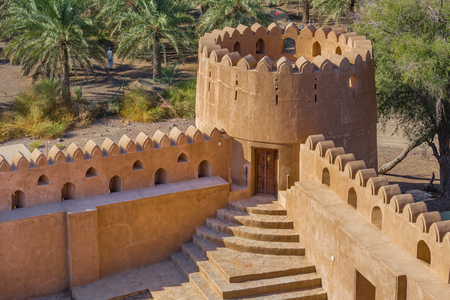 BAHLA, OMAN - NOVEMBER 28, 2017: detail of Jabrin Castle, in Bahla, Omanのeditorial素材
