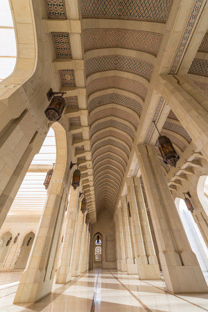 MUSCAT, OMAN - NOVEMBER 30, 2017: Sultan Qaboos Grand Mosque in Muscat, Omanのeditorial素材