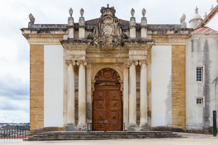 COIMBRA, PORTUGAL - FEBRUARY 28, 2017: The library of the old University of Coimbra, Portugalのeditorial素材