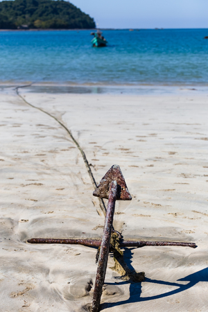 Fishing boats in Thandwe village, Ngapali beach, Myanmarの写真素材