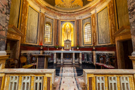 ROME, ITALY - AUGUST 13, 2019: TheÂ Basilica of Saint Praxedes, Rome, Italyのeditorial素材