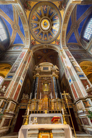 ROME, ITALY - AUGUST 11, 2019: Sant'Agostino in Campo Marzio, aÂ Roman Catholic church,...