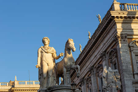 ROME, ITALY - AUGUST 10, 2019: the Capitolium or Capitoline Hill, in Rome, Italyのeditorial素材