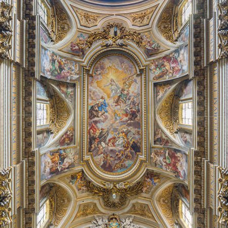Rome, Italy - april 23, 2016: Church of the Twelve Holy Apostles, Rome, Italy