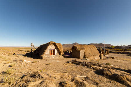Uyuni, Bolivia - october 02, 2018: Jukil Community Lodge, a salt hotel in Santiago de Agencha, a small village in the Salar de Uyuni, in Boliviaのeditorial素材