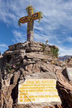 Sanctuary of condor, in Colca Canyon, Peru.の写真素材