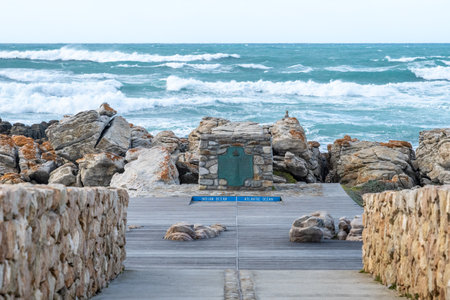 Cape Agulhas, the geographic southern tip of Africa and the beginning of the traditional dividing...
