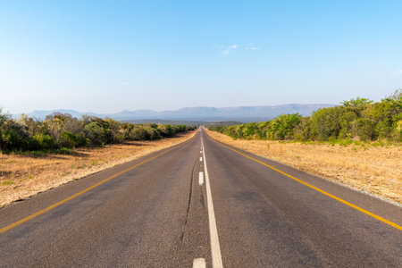 Scenic route from Cape Town to Kgalagadi Transfrontier Park, in Northern Cape, South Africaの写真素材