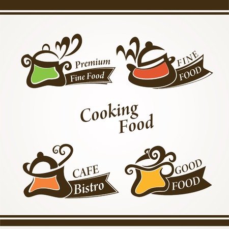 vector collection of cooking symbolsのイラスト素材