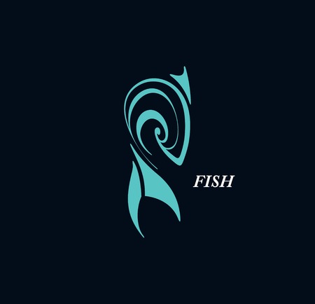 Stylized  graphic  fish  tattoo のイラスト素材