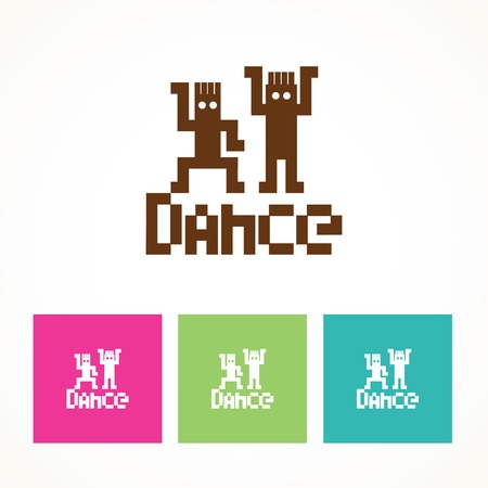 Stylized sign of a dancing couple  のイラスト素材