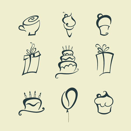 Holiday design symbol set.のイラスト素材