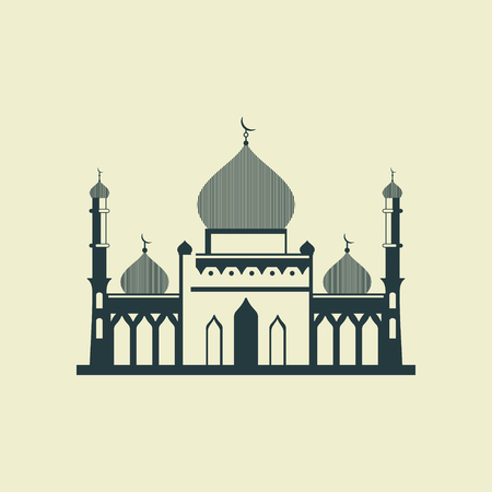 Stylized mosque. Vector illustrationのイラスト素材