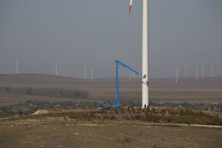 wind turbine repair の写真素材