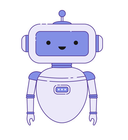 Chat bot concept in line style. AI virtual assistant. Dialog help service. mobile application chatbot. flat vector illustrationのイラスト素材