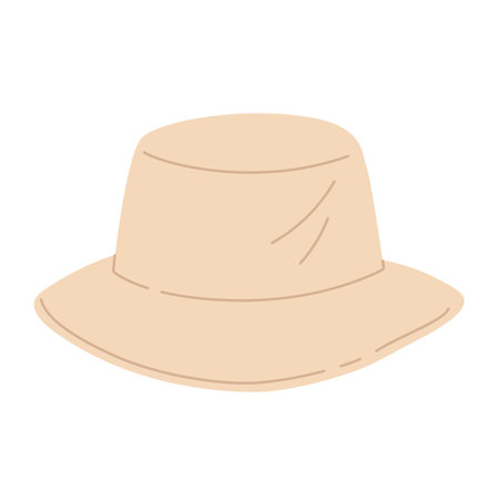 Summer hat vector illustration. Panama on white background.のイラスト素材