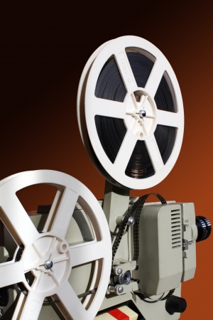 Retro film projector and reelsの写真素材