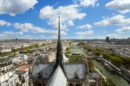 Paris view from Notre Dame Cathedralの写真素材