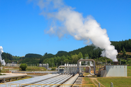 Wairakei geothermal power plantの写真素材