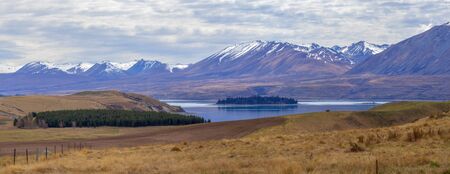 Lake Tekapo picturesque landscape, New Zealandの写真素材