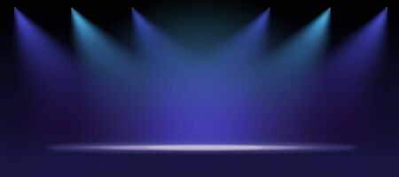 Concert stage light on black background
