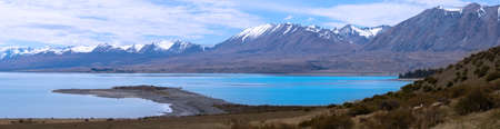 Lake Tekapo panoramic view, New Zealandの写真素材