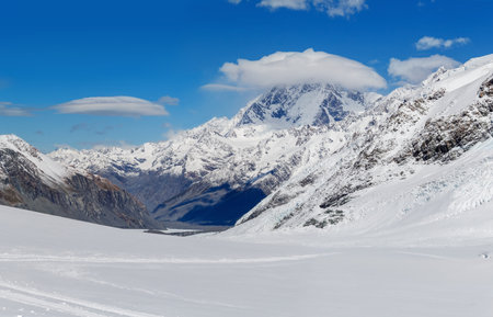 Mount Cook in the Southern Alps on the South Island of New Zealand