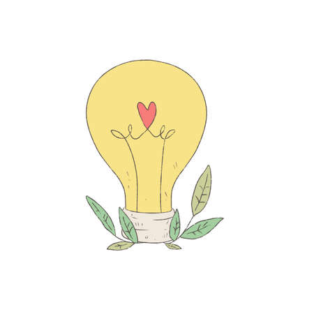 Saving electricity. Eco-friendly incandescent lamp.の写真素材