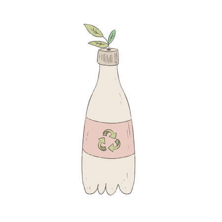 Recycling of plastics. Recycling of plastic bottlesの写真素材