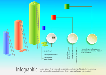 Infographic design vector illustration workflow layout business concept.のイラスト素材